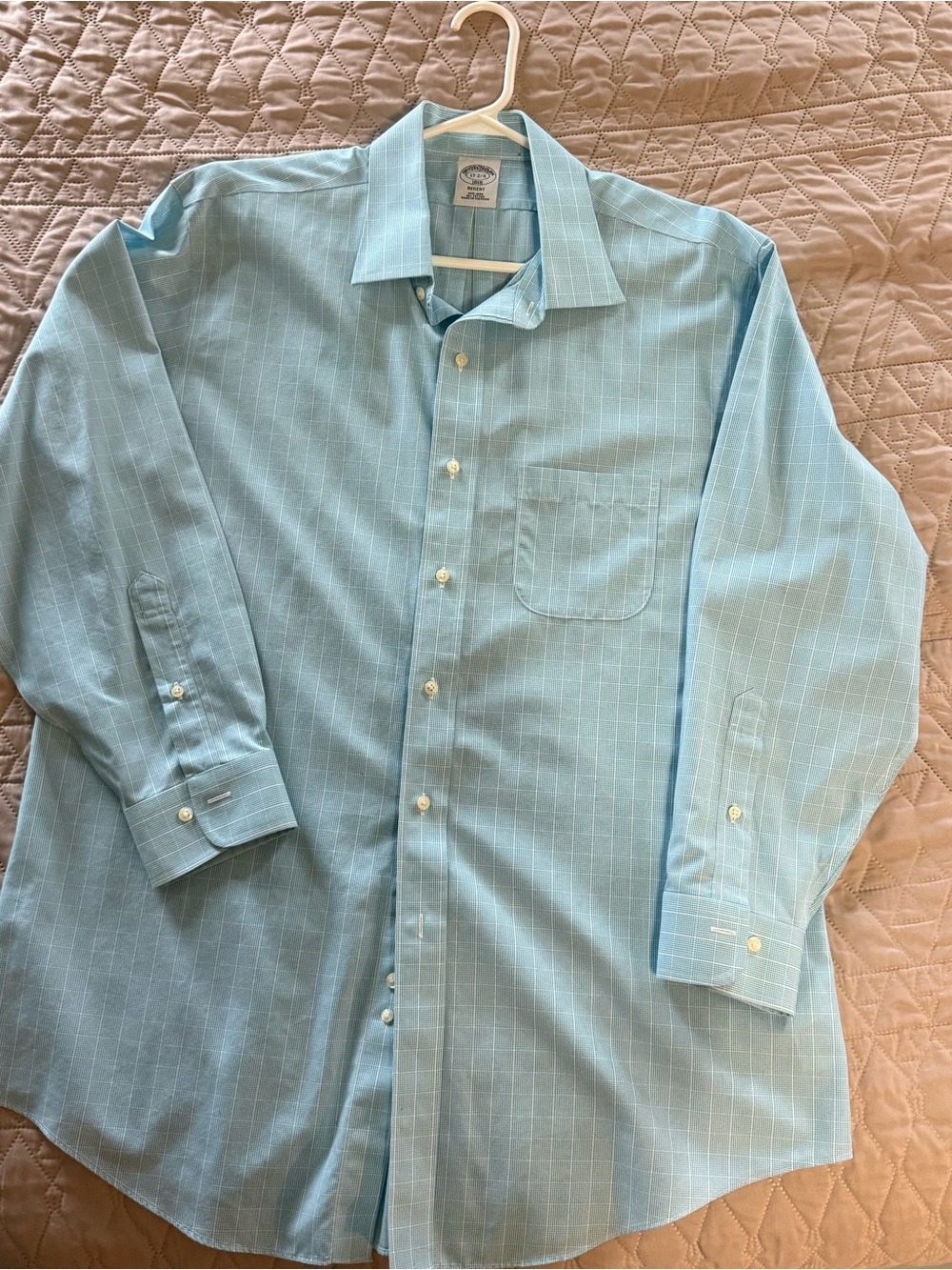 Brooks Brothers Light Blue Pinstripe Dress Shirt